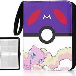PATPAT® Poke-mon Binder, Trading Cards Collector Album for 400 Poke-mon Cards Cartoon Prints Zipper Bag Trading Card Binder Poke-mon Collection Cards Pack Bag Game Cards Case Gift for Kids Boys Girls-13