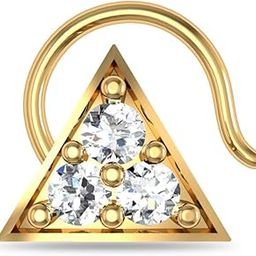 18K/14K Yellow Gold Nose Pin(Wire) for Women-image-86