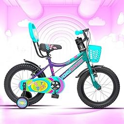 OYEKID Honey Bunny 16T Premium Kids Cycle with Backrest (Purple/Cool Blue)-image-88