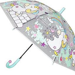 ™ Green Glitter Unicorn Umbrella for Kids, 46 Inch Auto Open & Close, Windproof & Water Repellent, Perfect for Rainy Days-image-27