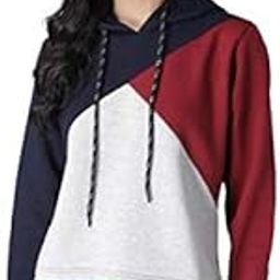 Womens Full Sleeve Sweatshirt(BlackMaroonSilver,M)-17