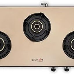 BLOWHOT Premium Design ISI Certified 3 Burner Slimmest Gas Stove | Stainless Steel Top | 5 Year Warranty By Blowhot On Burner and Gas Valve - Gold (Sapphire)-image-36