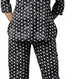 Women Black & White Printed Tunic and Trouser Co-Ords-picture-0