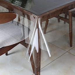 Wings Star Premium 6 to 8 Seater Transparent Thick Table Cover, Durable and Waterproof, 2 Years Guarantee (wl, 60x90 inch- 6-8 Seater)-image-70