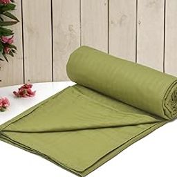 RRC Super Soft Brushed Microfiber Cotton Satin Striped Double Quilt Cover,90X100(Inches) Duvet Cover,228X254(CM) Comforter Cover with Zipper with Four Corner Ties-image-70