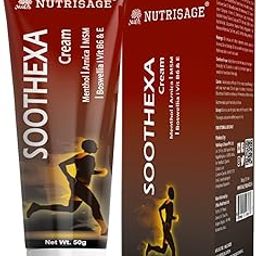 Nutrisage Soothexa Muscle & Joint Relief Cream - Fast-Acting Comfort for Sore Joints & Muscles - Extra Strength Formula with MSM,Glucosamine,Arnica- 50gm-image-1