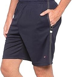 Men's Instadry Dryfit Polyester Long Shorts with Secure Zipper Pockets-image-53
