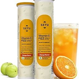Setu Vitamin C: Fizz (15 Effervescent Tablets X 2) | Supplements for Women & Men | Antioxidant-Rich to Helps Boost Immunity in Adults With Vitamin C Complex, Amla & Zinc (Orange)-image-10