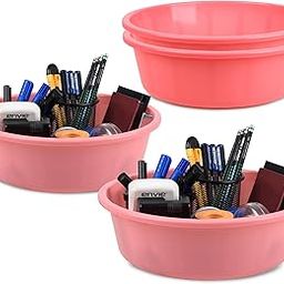 Homestic Pack of 4 Desk Organizer | Stationery Organizer | Multipurpose Storage Organizer | Office Supplies for Pen-Pencil-Staplers | Desktop Organizer | 6 LTR | Pink & Light Pink-image-70
