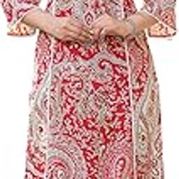 Women Pure Cotton Paisley Printed A-Line Kurta with Pants Set-image-18