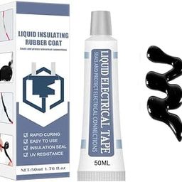 SWOPPLY Liquid Electrical Insulation Glue Tape Waterproof Fast Dry Temperature Resistance,Paste Electronic Sealant Insulating Anti UV Fast Dry Glue,Liquid Electrical Tape black 50ml-image-84
