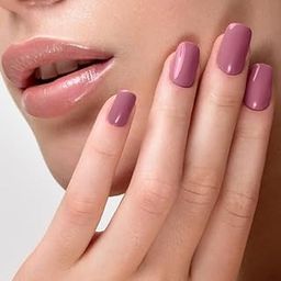 Sanfe Instant Stick On Nails - Muted Purple | 24 Reusable Artificial Fake Nail Set/Extensions | Quick, Lightweight, Salon Look, Lasts upto 3 weeks | For Festivals & Special Occasions-51