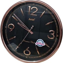 Premium Wall Clock, 30 cm, Black Dial with Rose Gold Frame (Black)-21