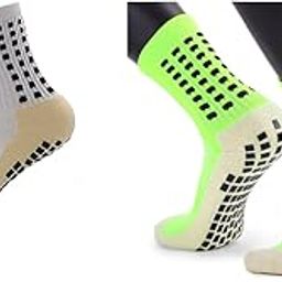 Hi-Tech Performance Athletic Socks Combo for Men & Women, Anti-Slip Cushioned Ankle & Football Socks, Rubber Grip, Calf & Ankle Length for Badminton, Soccer, Gym, Running, Training-image-6
