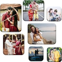 Customized Acrylic Photo Fridge Magnets || Glass Like Finish || Waterproof Multi Size || Set of 7 || Wedding Gift, House Warming, Home Decore-image-21