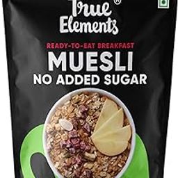 True Elements Muesli Sugar Free 1.2 kg - 100% Wholegrain Muesli | No Added Sugar | Diet Food for Weight Management | Healthy and Quick Breakfast | Millet Muesli - 18% Jowar-7