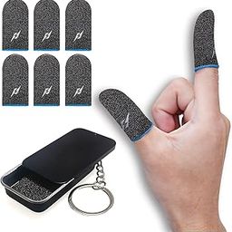 sinrella 6 Pieces Gaming Finger Sleeve Thumb Sleeve Controller for Mobile Game for PUBG Anti-Sweat Breathable Seamless (Charcoal Gray Blue)-image-54