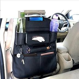coku Universal Back Seat Car Organizer Multi Pocket Storage with Document, Water, Bottle Tablet and Tissue Holder (Black)-16