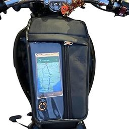 Sahara Seats Highness CB350 /CB 350 RS Tank Cover with Mobile Holder (Thick Flap - Large Space) | Leather-image-41