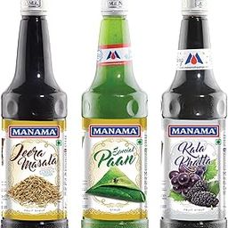 Manama Jeera Masala, Paan Flavoured and Kala Khatta Flavoured Syrup, 750ML Each, Pack of 3-image-11