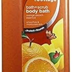 Orange Peach Essence Bath Scrub - Exfoliating Body Wash with Apricot Kernel and Jojoba Beads (1000 ml)-picture-3