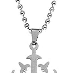 Crucifix Jesus Cross Bible Prayer Mary Christmas Gift Locket with Chain Silver Stainless Steel Religious Spiritual Jewellery Pendant Necklace Chain for Men and Women-image-83