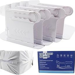 Bed Sheet Holder, Heavy Duty Bed Sheet Fasteners with Lock Strap-Keep Sheets Firm & Tight, Sheet Holders for Corners-Fits Mattress (15cm-30cm), Large Size Bed Fitted Sheet Clips-Easy to Install-image-62