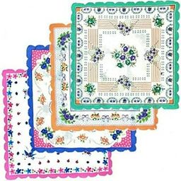 Ultra Soft Thick Colorful Big Handkerchiefs/Face Napkins/Hankies for Women/Girls/Ladies, Size. 37X37 cm (Multi-Colour, Pack of 6)-image-63