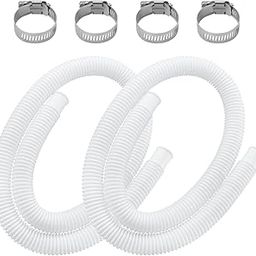 Puxyblue Above Ground Pools Replacement Hose 1 1/4 * 59 Inch Includes 4 Metal Clamps compatible for Pump 330 GPH, 530 GPH, and 1,000 GPH and Intex Pump Models 607,637 （Set of 2 ）-image-18