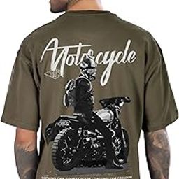 Mens Printed Oversized Tshirts, Backside Printed Drop Shoulder Tshirt – French Terry Fabric in 220 GSM for Casual Streetwear-image-92
