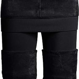 Warm Fleece Lined Leggings for Women Winter High Waisted Stretchy Thermal Tights-image-90