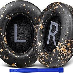 SOULWIT Protein Leather Replacement Earpads for Bose 700 (NC700) Wireless Headphones, Ear Pads Cushions with Softer Protein Leather, High-Density Noise Cancelling Foam, Added Thickness - Black Gold-image-61