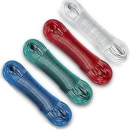 PVC Coated Steel Wire rope for cloth drying STEAL FOREST - hanging wire for clothes drying | rope for hanging clothes string for drying | SPECILITE Garden Hose 25 ft x 5/8 (Pack of 4)-5