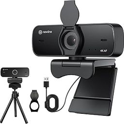 N newline PC Webcam 4k/30fps with 2 Noise Cancelling Microphones, Auto Focus, Light Correction, with Privacy Shutter and Tripod, USB 2.0 UHD Webcam for PC Mac Desktop Skype Streaming-10