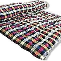 Hb Msala Quality Soft Cotton Multicolour Gadda Cotton Quilt Mattress Rectangle Type (72X36 Mattress)-image-2