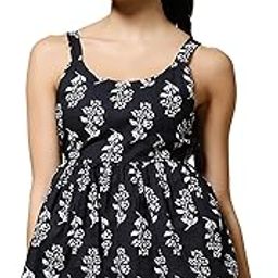 Jaipuri Cotton Printed Scoop Neck Strappy Sleeveless Top for Women-picture-40