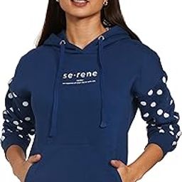 Women Cotton Blend Regular Fit Hooded Sweatshirt-image-88