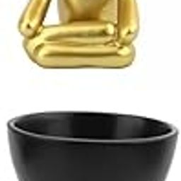 ATORSE 2pcs Succulent Planter Decorative Meditation Figurine Plant Pot Vases-image-36