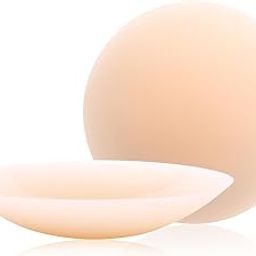 Sticky Adhesive Silicone Nipple Covers Waterproof Reusable Ultra Thin Nipples Covers Pack of 2 Pcs Beige-image-14