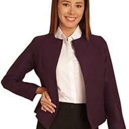 Women's Purple Merino SolidFull-lengthWomen Blouson Jacket With Open Front_JKR-SLD074-PRW-image-7