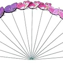 24x Butterfly Garden Stakes Housewarming Patio Butterfly Decorations Outdoor Purple| Garden Statue | Lawn Ornament | Décor-image-9