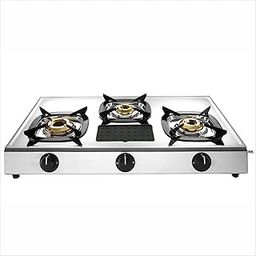 Butterfly Matchless Stainless Steel 3 Burner LPG Gas Stove, Manual Ignition-image-5
