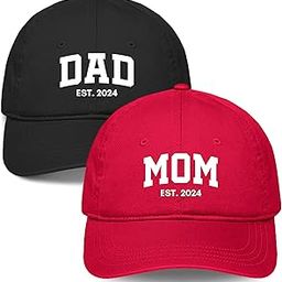 Gogirgit Mom and Dad Cotton Cap Hat - Adjustable Size | Gifts for Mom Dad | Pregnancy Announcement | Photo Shoot Prop for Parents | Pack of 2 Couple Caps-image-100