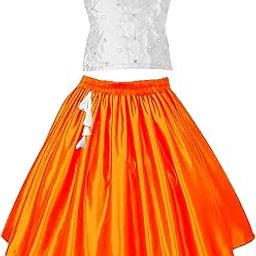 Baby Girl kids Tricolor Orange and White Lehenga choli-image-38