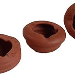 Salem Pottery Shop Earthenware Unique Design Classic Handmade Terracotta Clay Cigarette Ash Tray (9X5 cm_Brown),-image-86