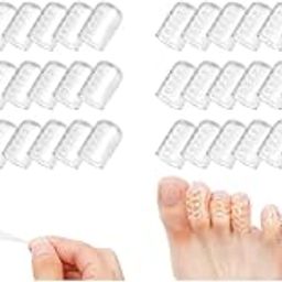 MAYCREATE® 60PCS Little Toe Separator for Women Men Silicone Toe Protector Breathable Caps Nail Blister Calluses Prevention Pain Relief-image-64