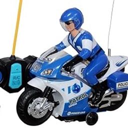 PATLY Police Remote Control Motorcycle Rotates 360 Degree Toys for Kids RC Bike Birthday, Return Gifts Toy,multicolor-image-28