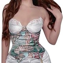 25cm New Print Crop Tops Fe Bandage Short Bustier Corsetto Fashion Korean 2023 corset top lingerie-image-20