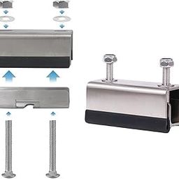 UJEAVETTE Roof Rack Mount Kit Spare Part Automotive Accessories Van Roof Rack Brackets Double Hole 4pcs Set-12