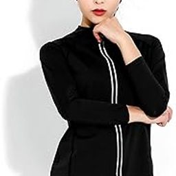 CALANDIS™ Women Sauna Suit Jacket Sweat Shirt Tops Tracksuit Reflective Zip L | Shapewear | Intimates & Sleep | Womens Clothing-image-73